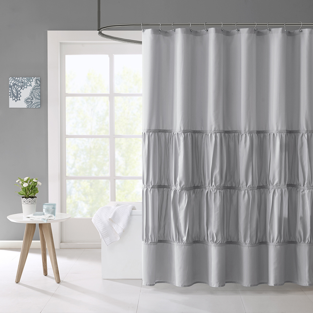 

Mi Zone - Mirimar Microfiber Shower Curtain - Grey - 72x72