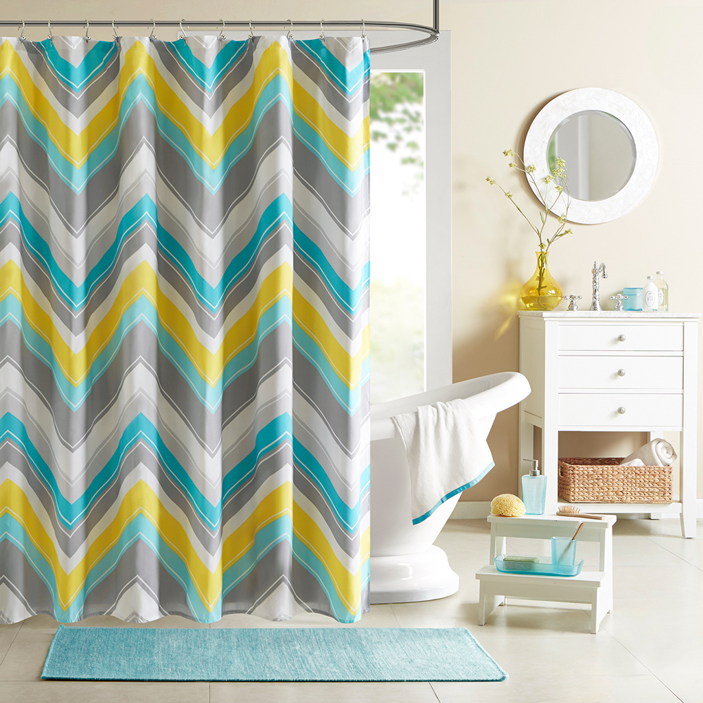 

Intelligent Design - Elise Shower Curtain - Blue - 72x72