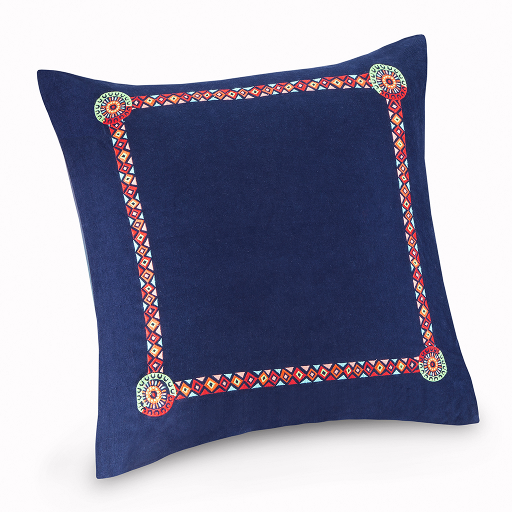 

Josie by Natori - Hollywood Boho Euro Sham - Blue - Euro Sham