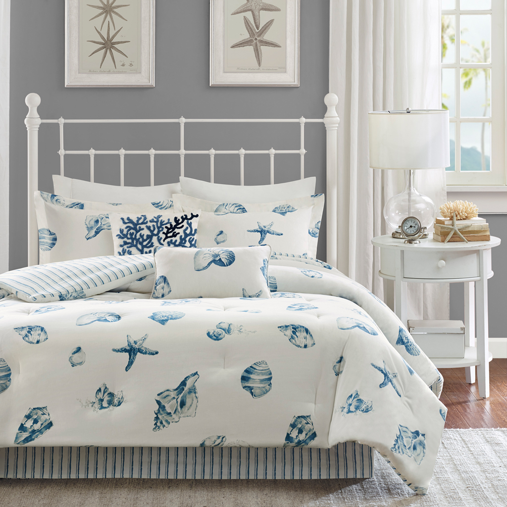 

Harbor House - Beach House Comforter Set - Blue - Queen