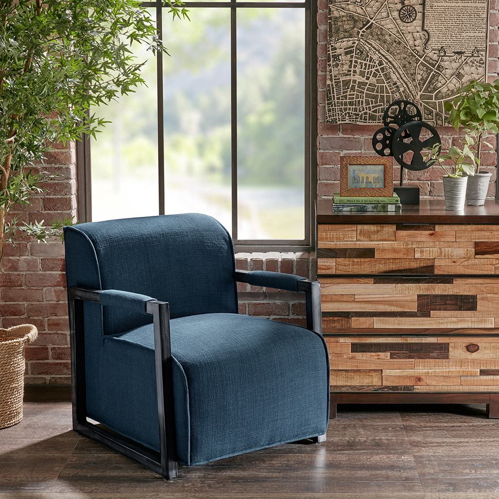 

Madison Park - Elliot Accent Chair - Blue - See below