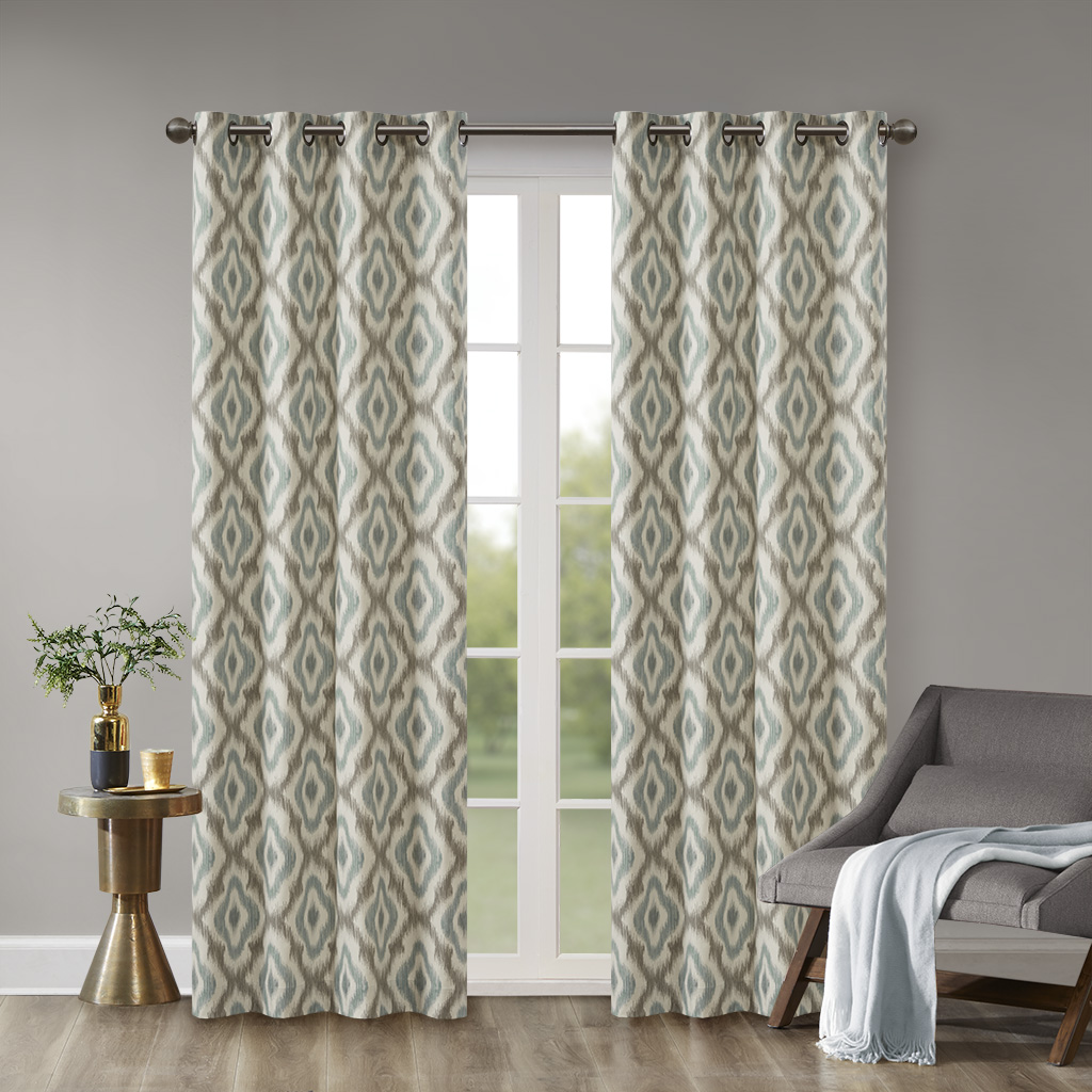 

INK+IVY - Ankara Cotton Printed Panel - Aqua - 63" Panel