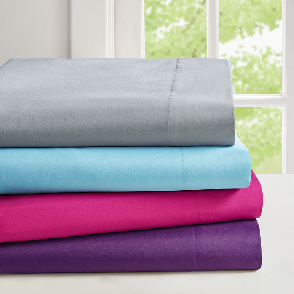 

Intelligent Design - Microfiber Sheet Set with Side Storage Pockets - Grey - Twin