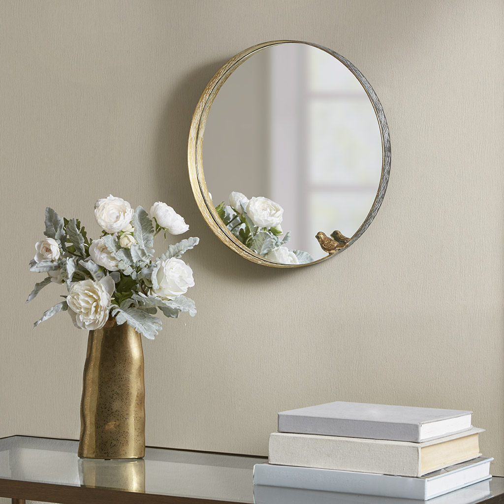 

Madison Park - Samara Mirror - Gold/ Dark Grey - See below