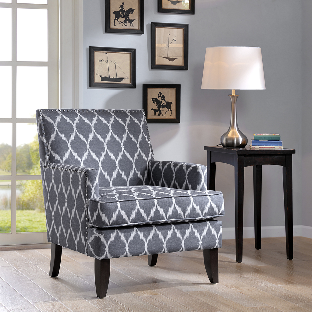 

Madison Park - Colton Track Arm Club Chair - Grey/White - See below