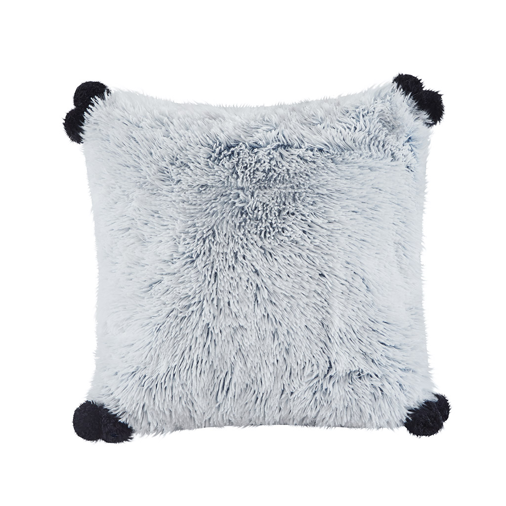 

Intelligent Design - Emma Shaggy Faux Fur Pillow - Teal - 20x20