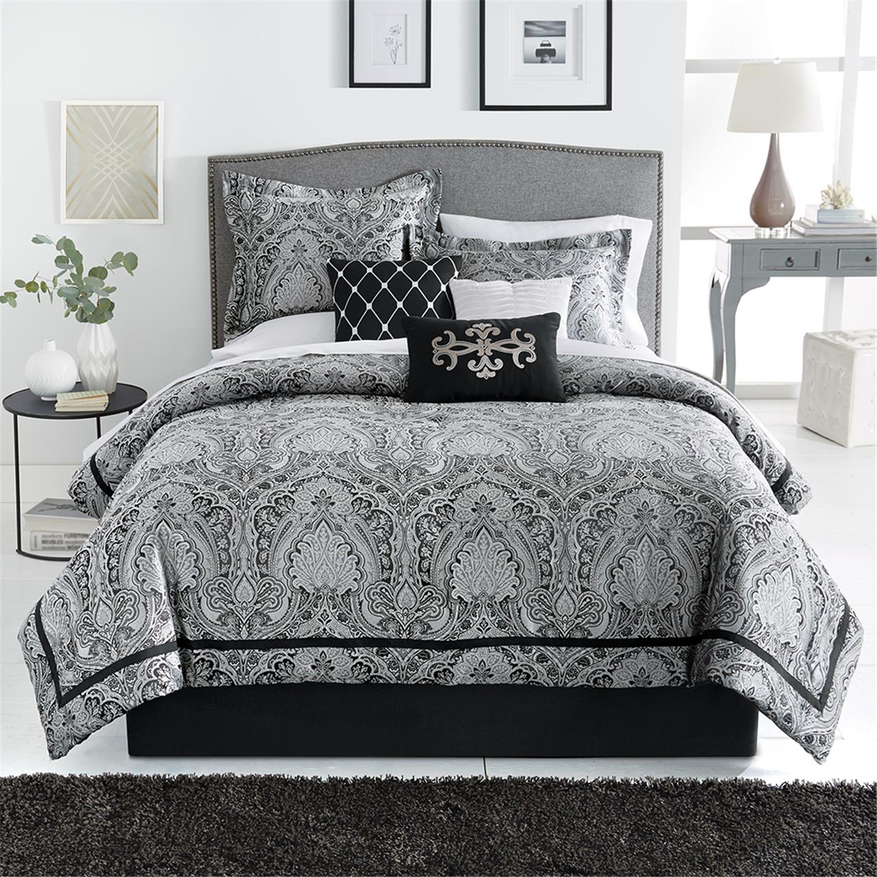 

Madison Park - Michelle 7 Piece Comforter Set - Grey - Queen