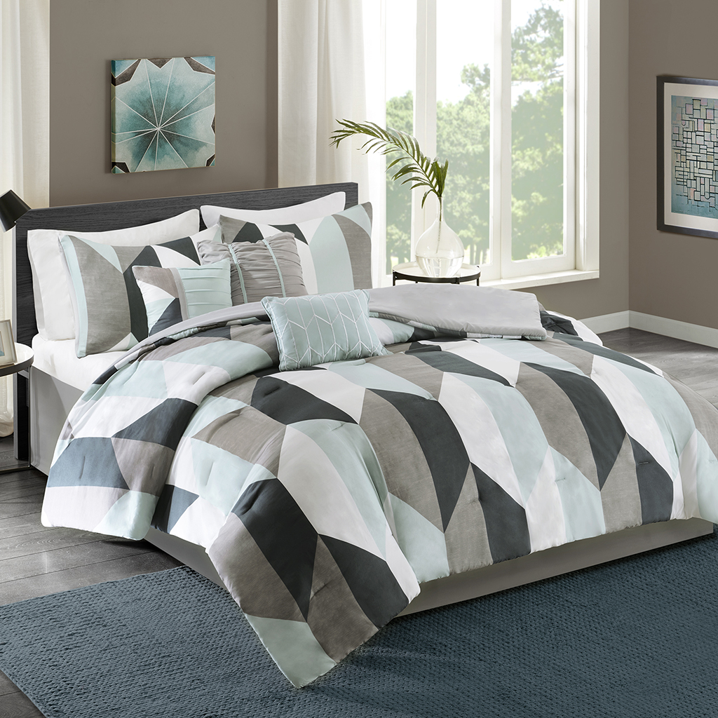 

Home Essence - Ashbourne 7 Piece Comforter Set - Dark Teal - King