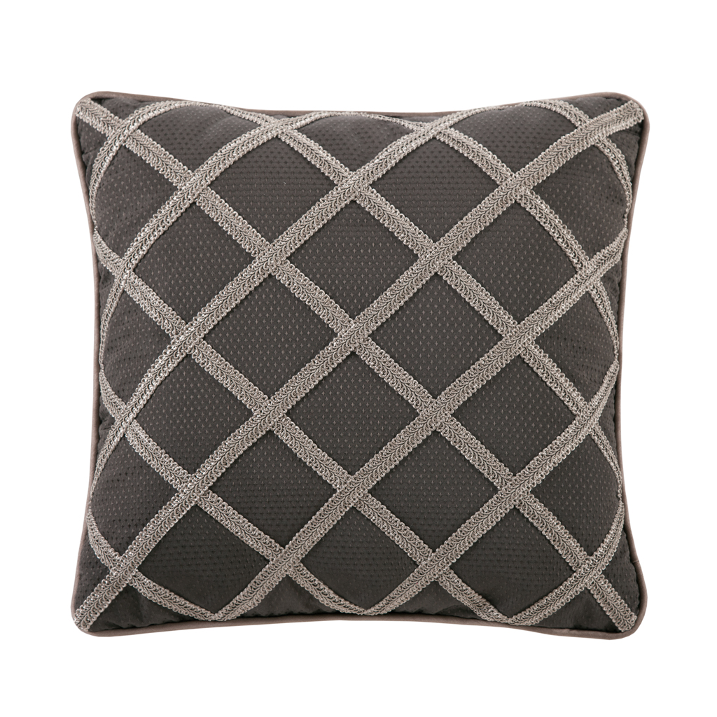 

Robert Allen - Windsor Square Pillow - Brown - 18x18