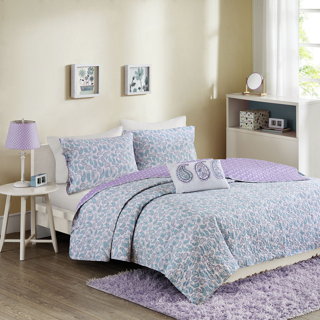 

Mi Zone - Susie 4 Piece Coverlet Set - Aqua - Full/Queen