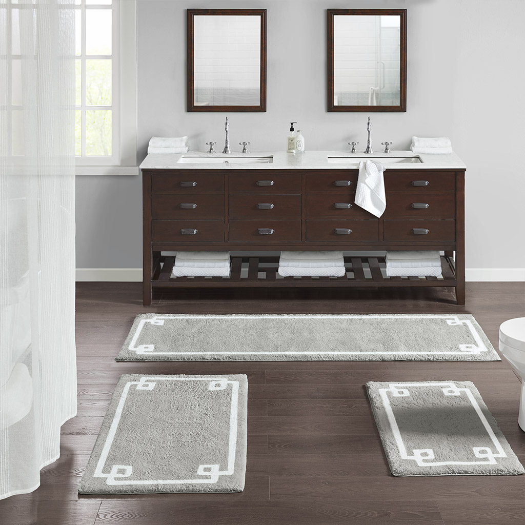 

Madison Park - Evan Cotton Tufted Bath Rug - Grey - 24x40