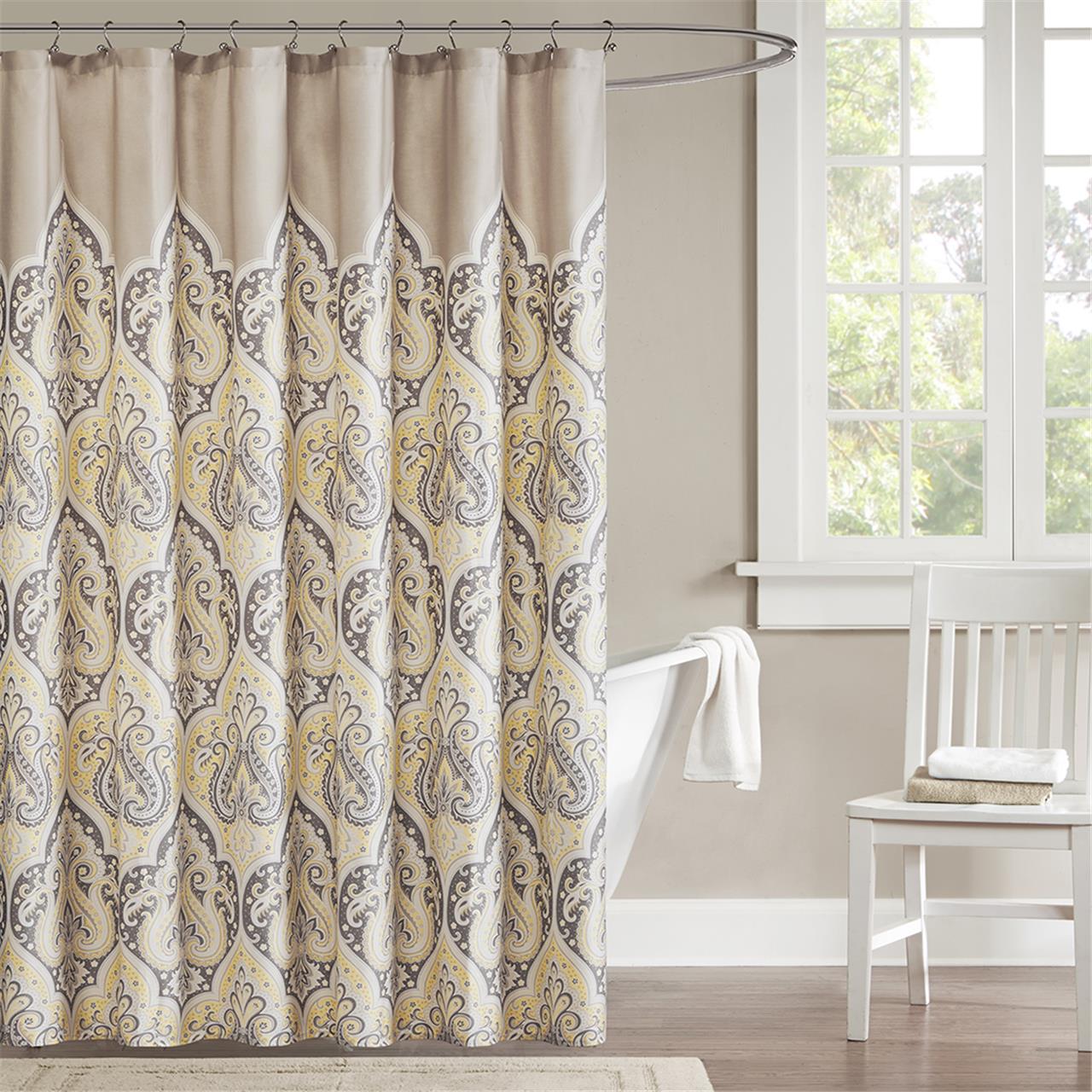 

Madison Park - Nisha Shower Curtain - Yellow - 72x72