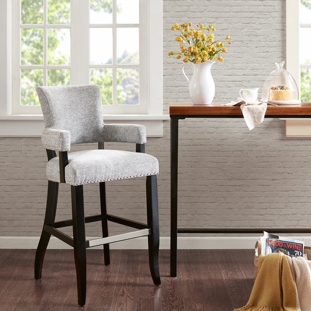 

Madison Park - Dawson Arm 30‘’ Bar Stool - Grey - See below