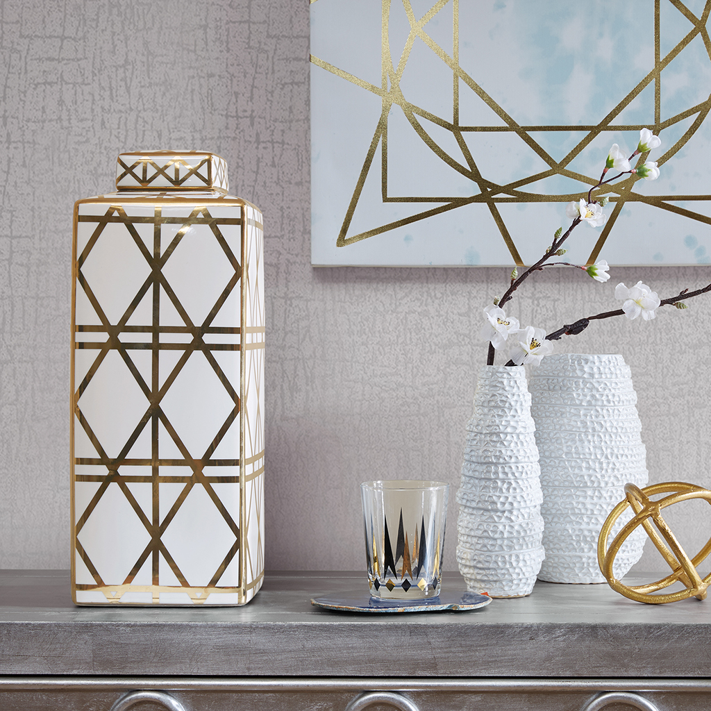 

Madison Park Signature - Huxley Canister - Gold - See below