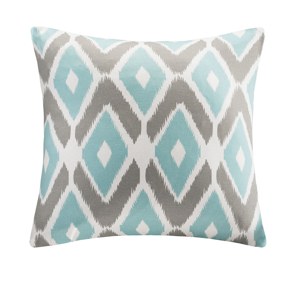 

Madison Park - Ashlin Diamond Printed Square Pillow - Aqua - 20x20