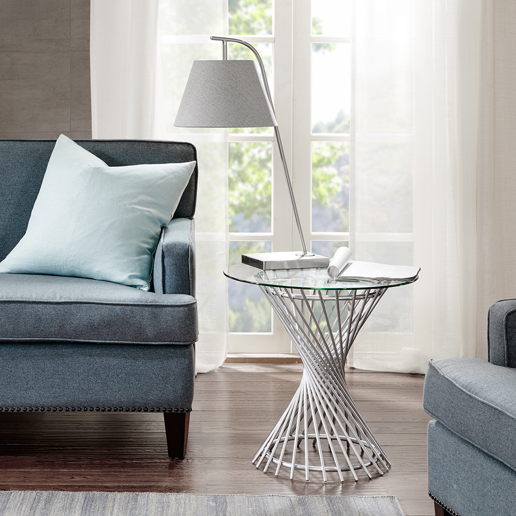 

Madison Park - Melrose End Table - Silver - See below