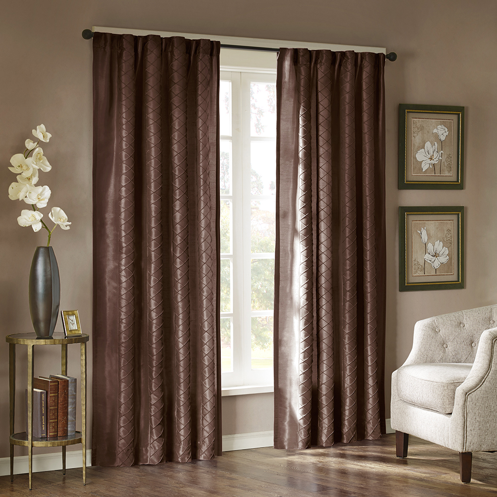 

Madison Park - Melanie Window Curtain - Brown - 95" Panel