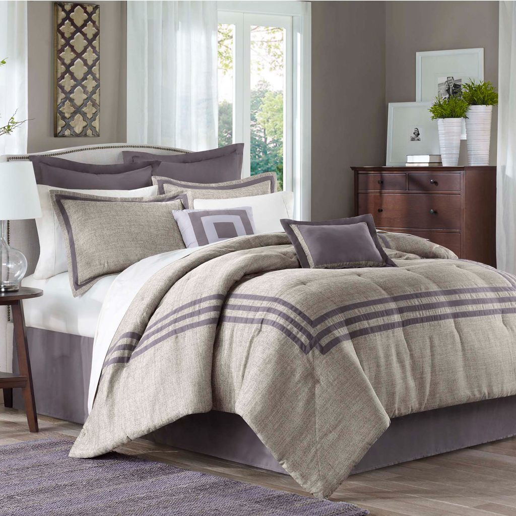 

Madison Park - Affinia 8 Piece Comforter Set - Purple - Full