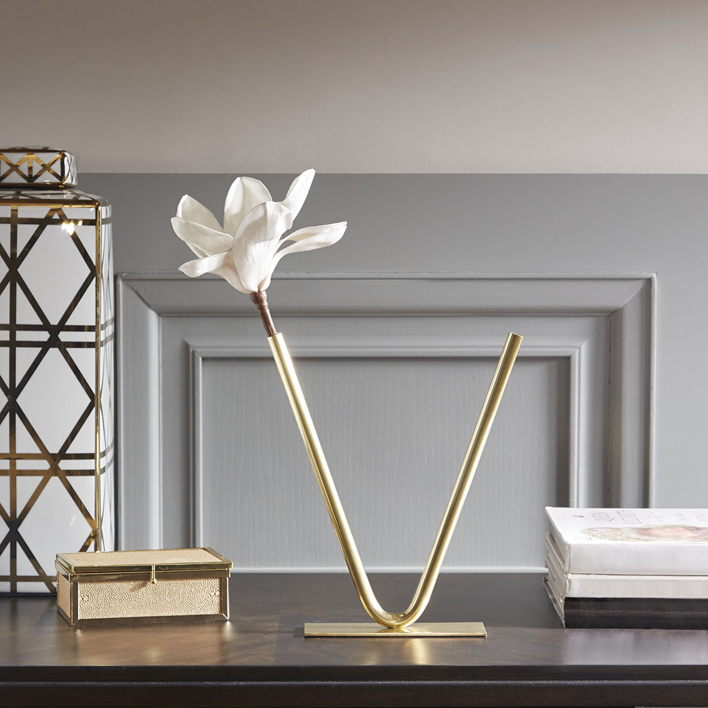 

Madison Park Signature - Hera V Shaped Tube Vase - Gold - Large