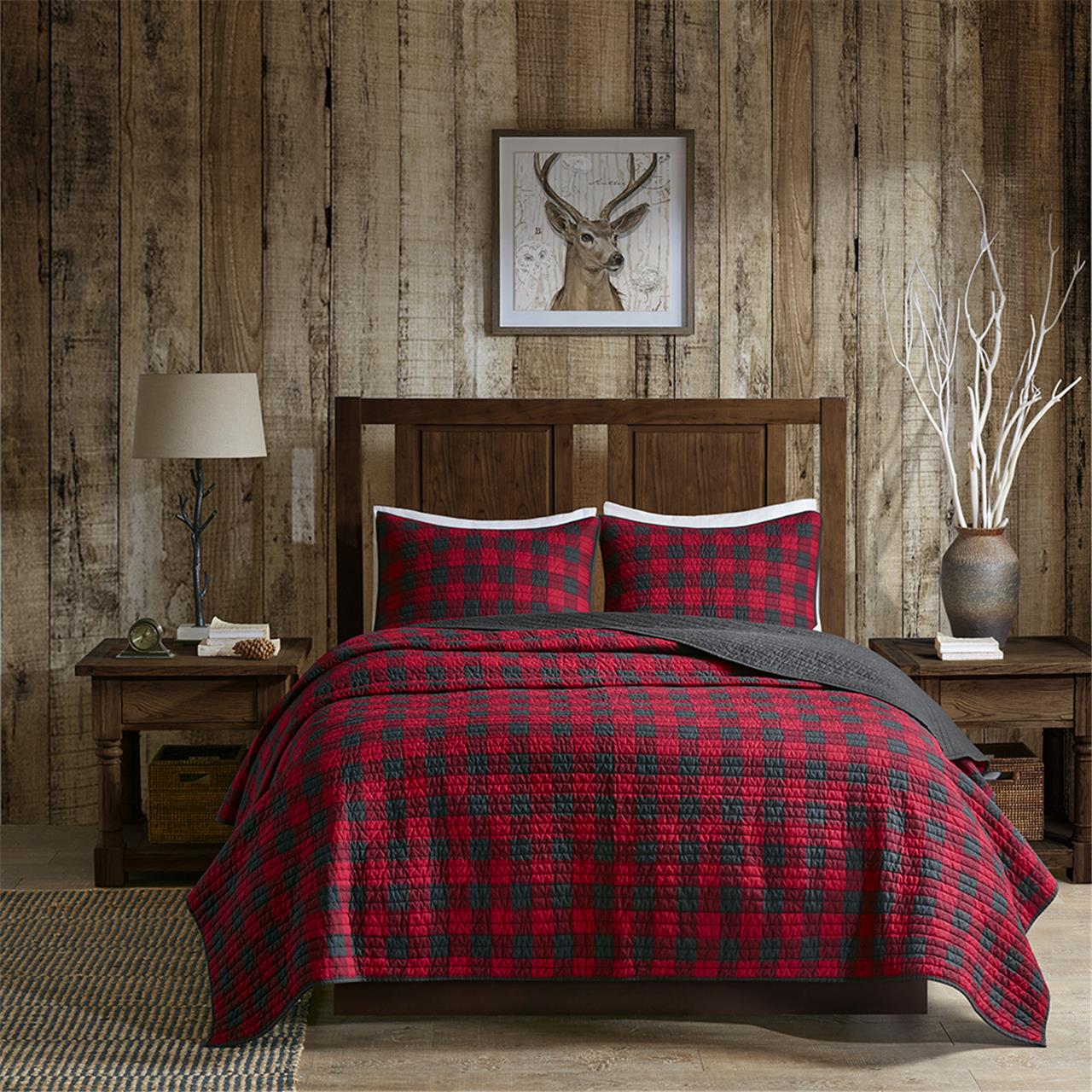 

Woolrich - Check Oversized Quilt Mini Set - Red - Full/Queen