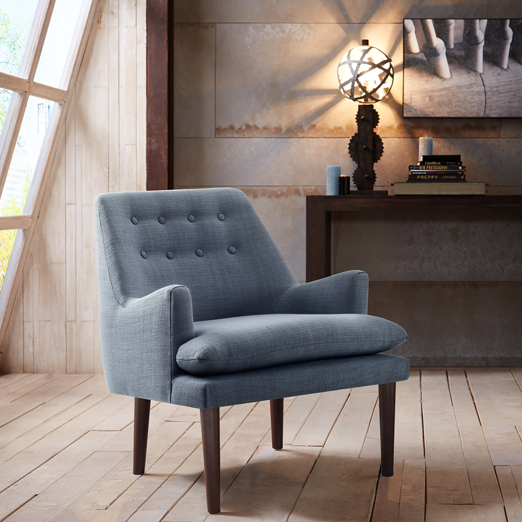 

Madison Park - Taylor Mid-Century Accent Chair - Blue - See below