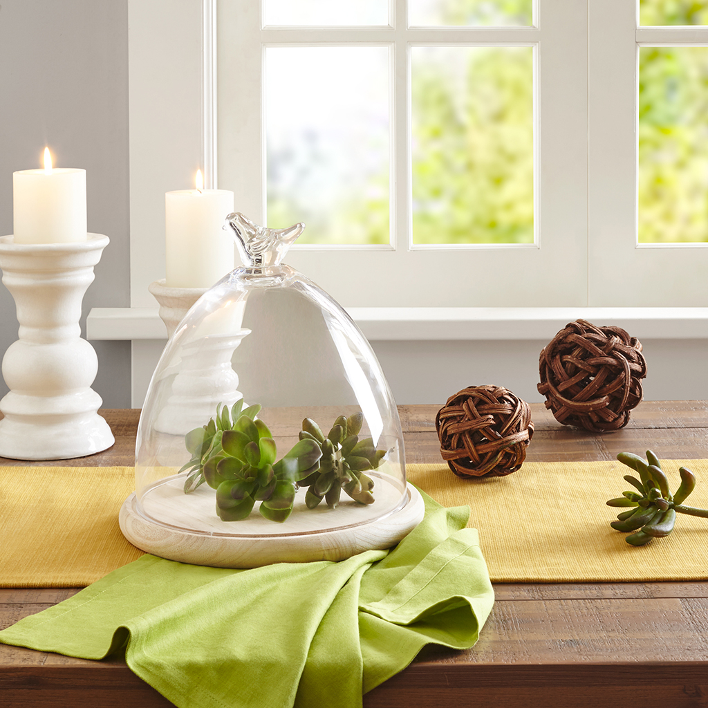 

Madison Park - Bella Glass Dome with Bird Handle - Clear - Medium