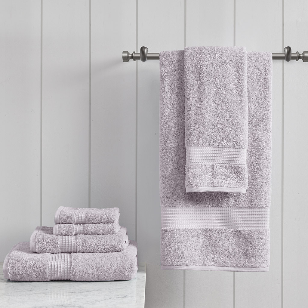 

Madison Park - Organic Cotton Towel Set - Violet - See below