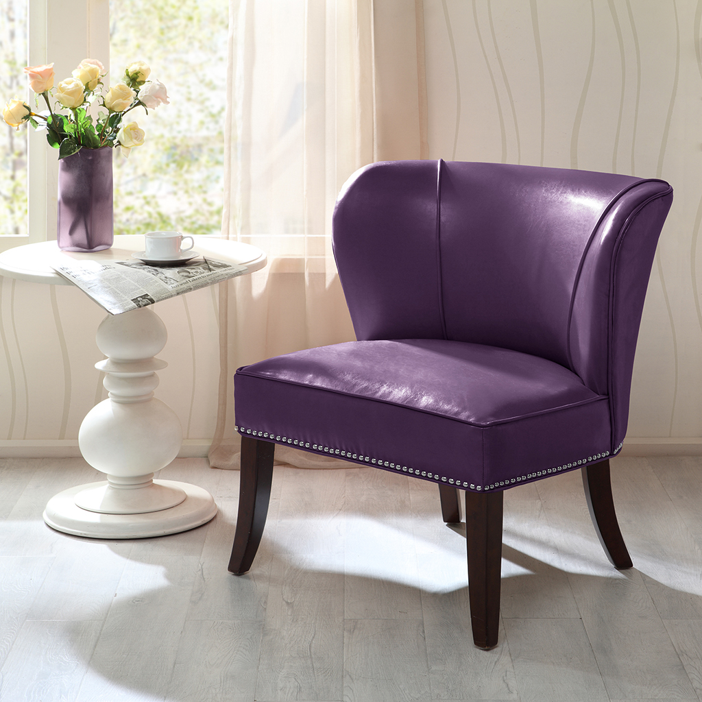 

Madison Park - Hilton Armless Accent Chair - Purple - See below