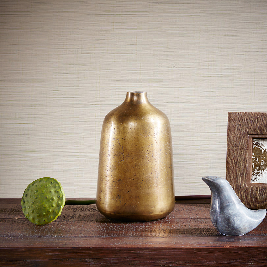 

INK+IVY - Bracken Modish Decorative Vase - Brass - Medium