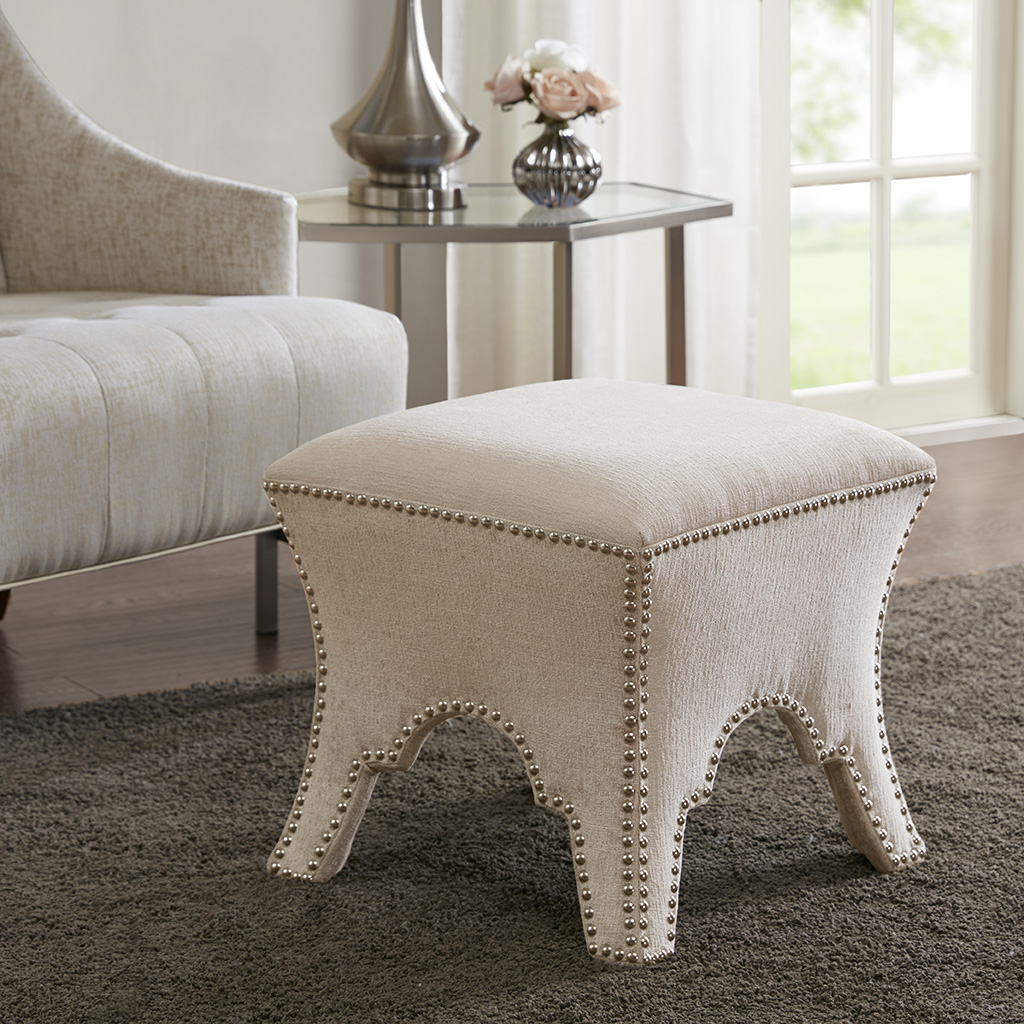 

Madison Park - Eliza Ottoman - Cream - See below