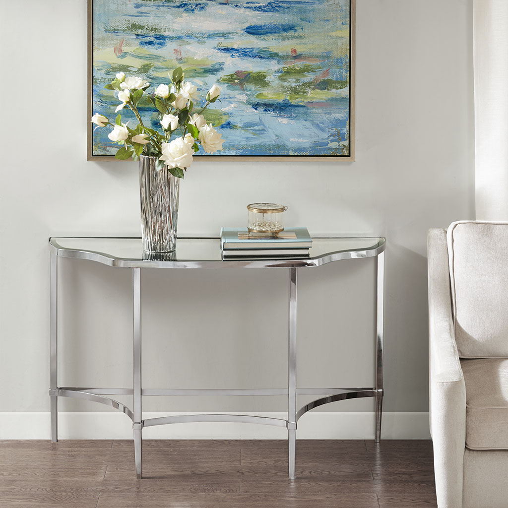 

Madison Park Signature - Triton Console Table - Silver - See below