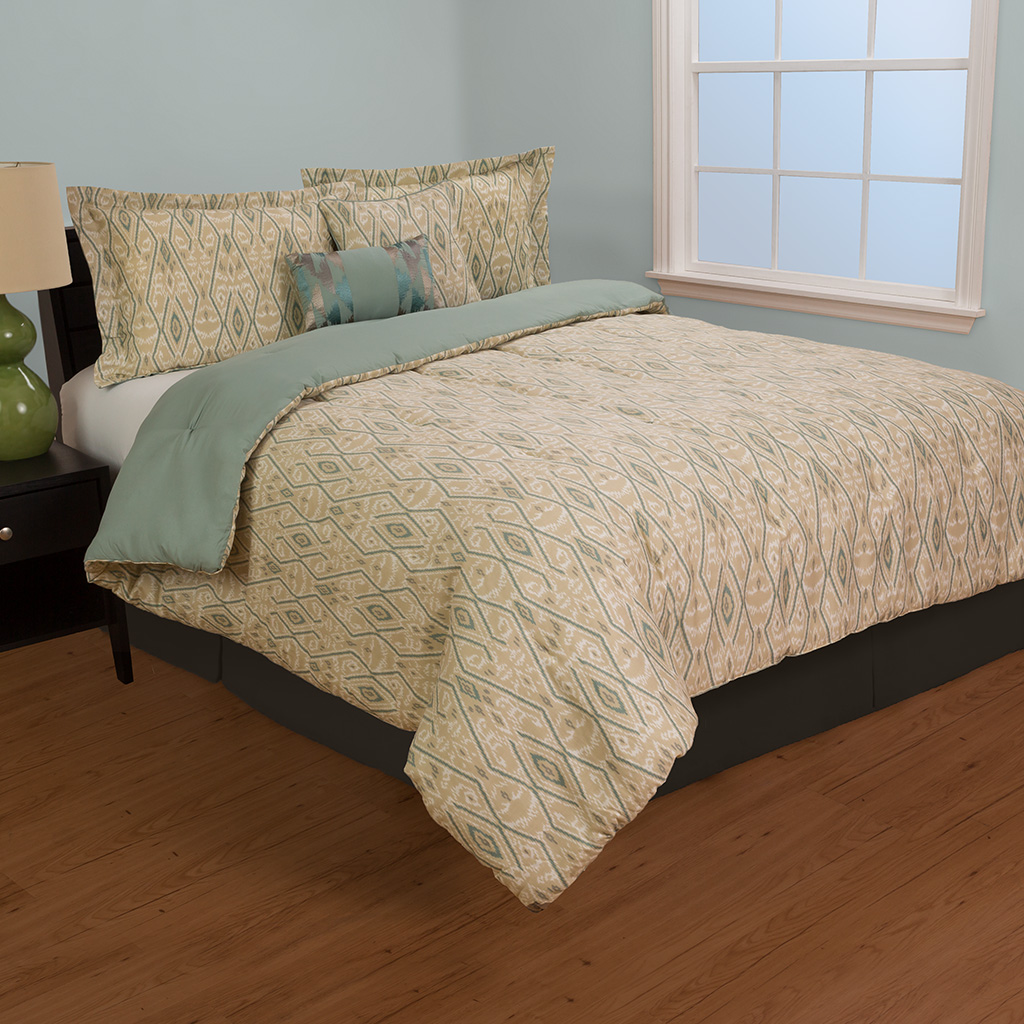 

Madison Park - Jardin Comforter Set - Blue - Full/Queen