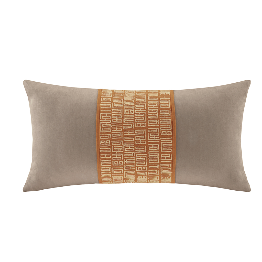 

N Natori - Nara Embroidered Cotton Decorative Pillow - Multi - 10x20