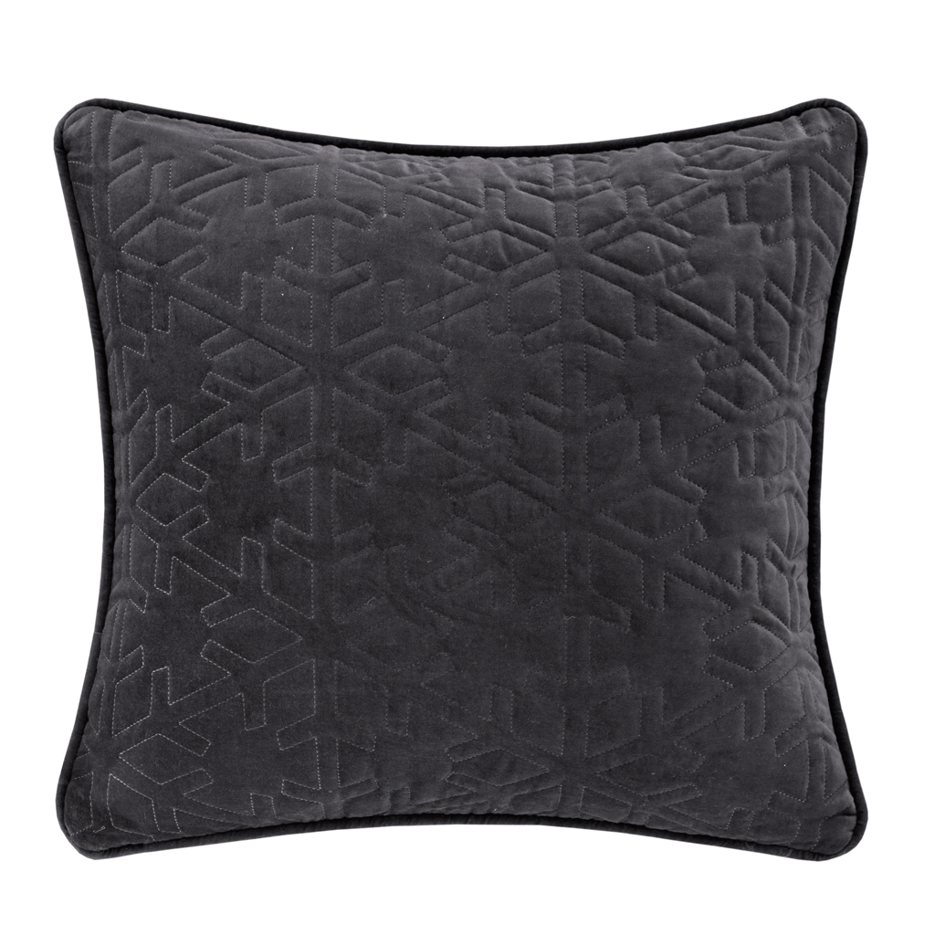 

Madison Park - Quilted Snowflake Square Pillow Square Pillow - Grey - 20x20