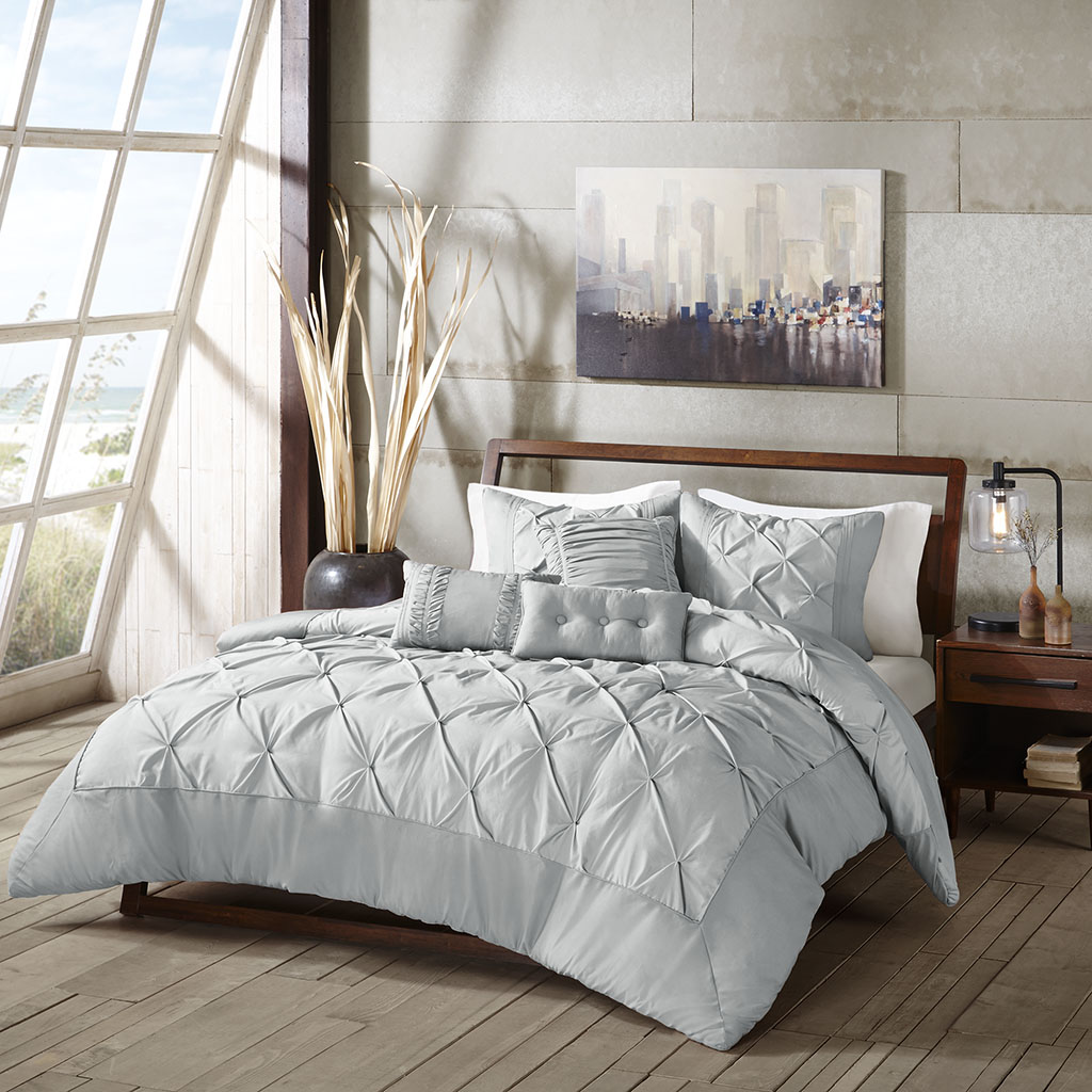 

Home Essence - Valerie 6 Piece Comforter Set - Grey - Full/Queen