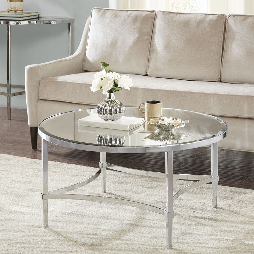 

Madison Park Signature - Triton Round Coffee Table - Silver - See below