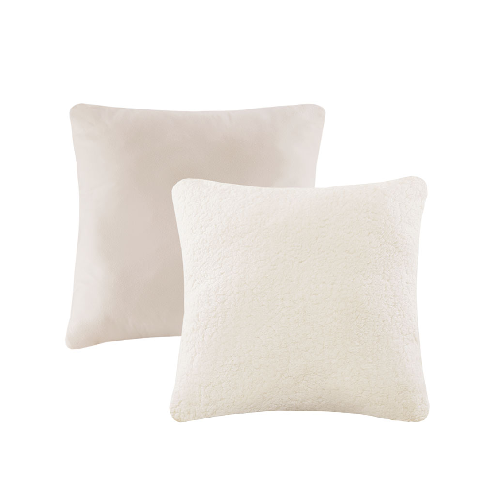 

Intelligent Design - Jensen Sherpa to Softspun Euro Pillow 24x24 - Ivory - 24x24