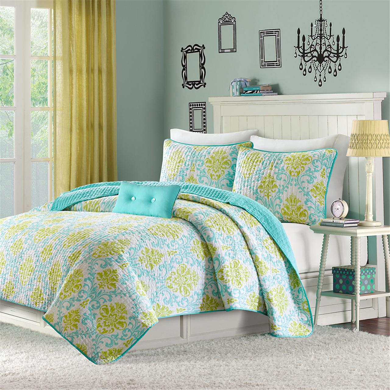 

Mi Zone - Katelyn Coverlet Set - Teal - Twin/Twin XL