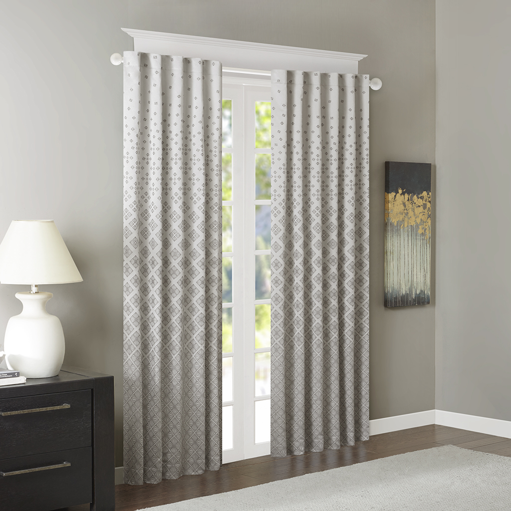 

Madison Park - Biloxi Jacquard Window Panel - Silver - 84" Panel