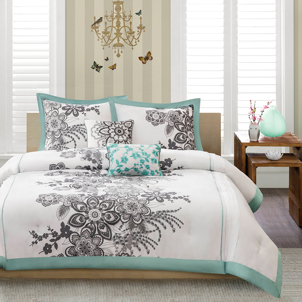 

Mi Zone - Tripoli Comforter Set - Green - Twin