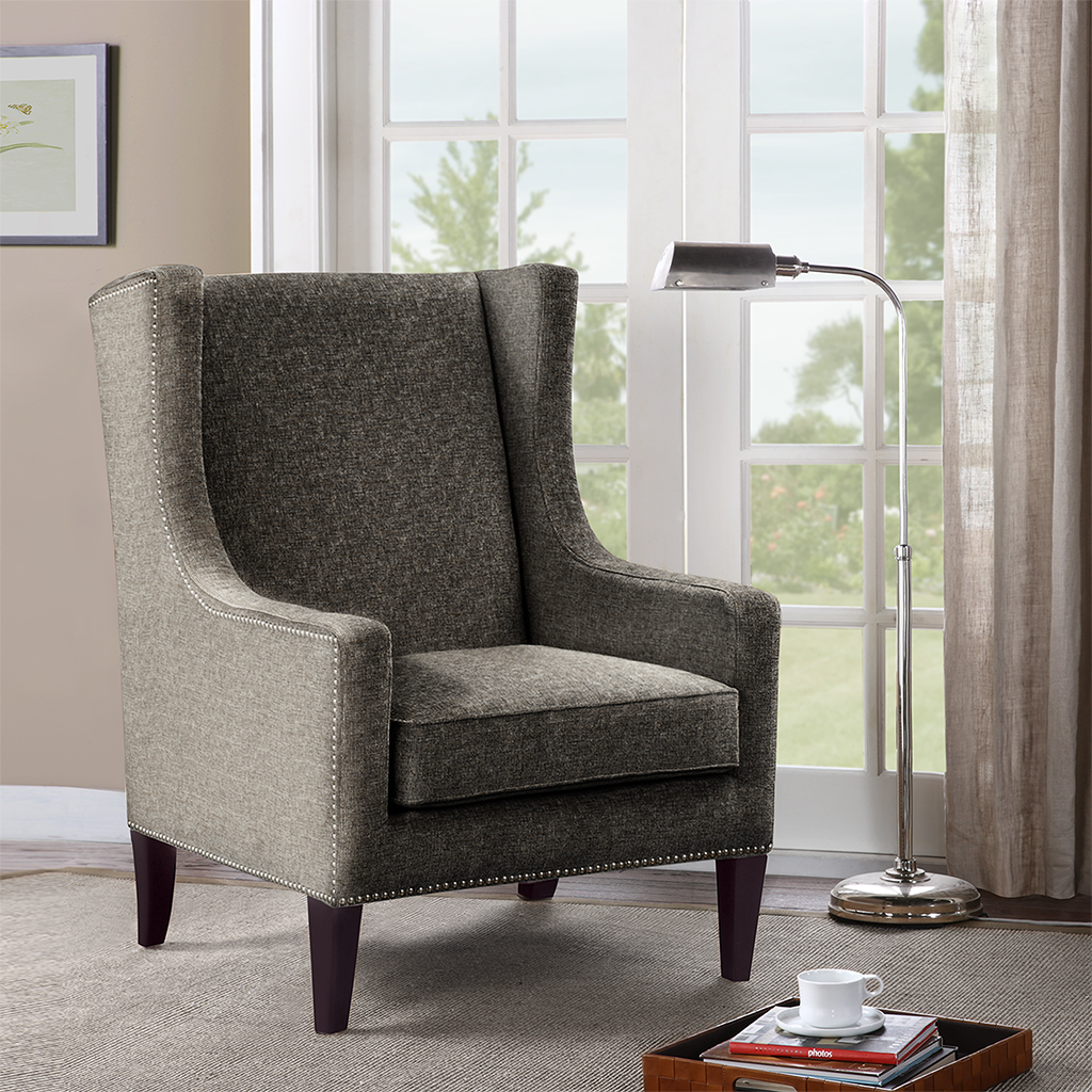 

Madison Park - Barton Wing Chair - Brown Multi - See below