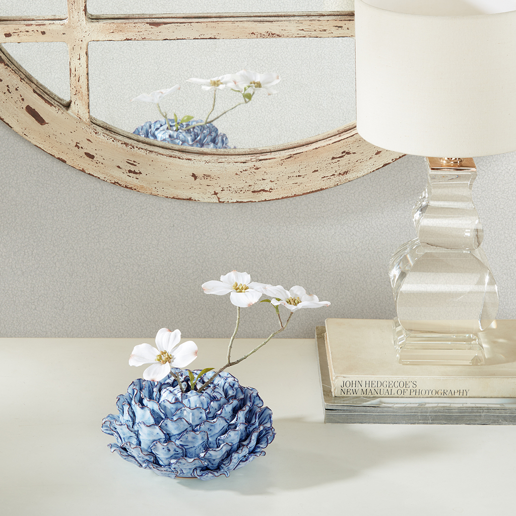 

Madison Park - Azura Light Blue Ceramic Vase - Light Blue - Small