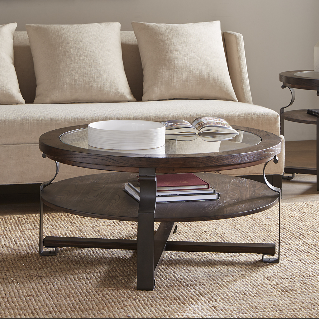 

Madison Park - Forge Round Coffee Table - Natural Multi/Graphite - See below