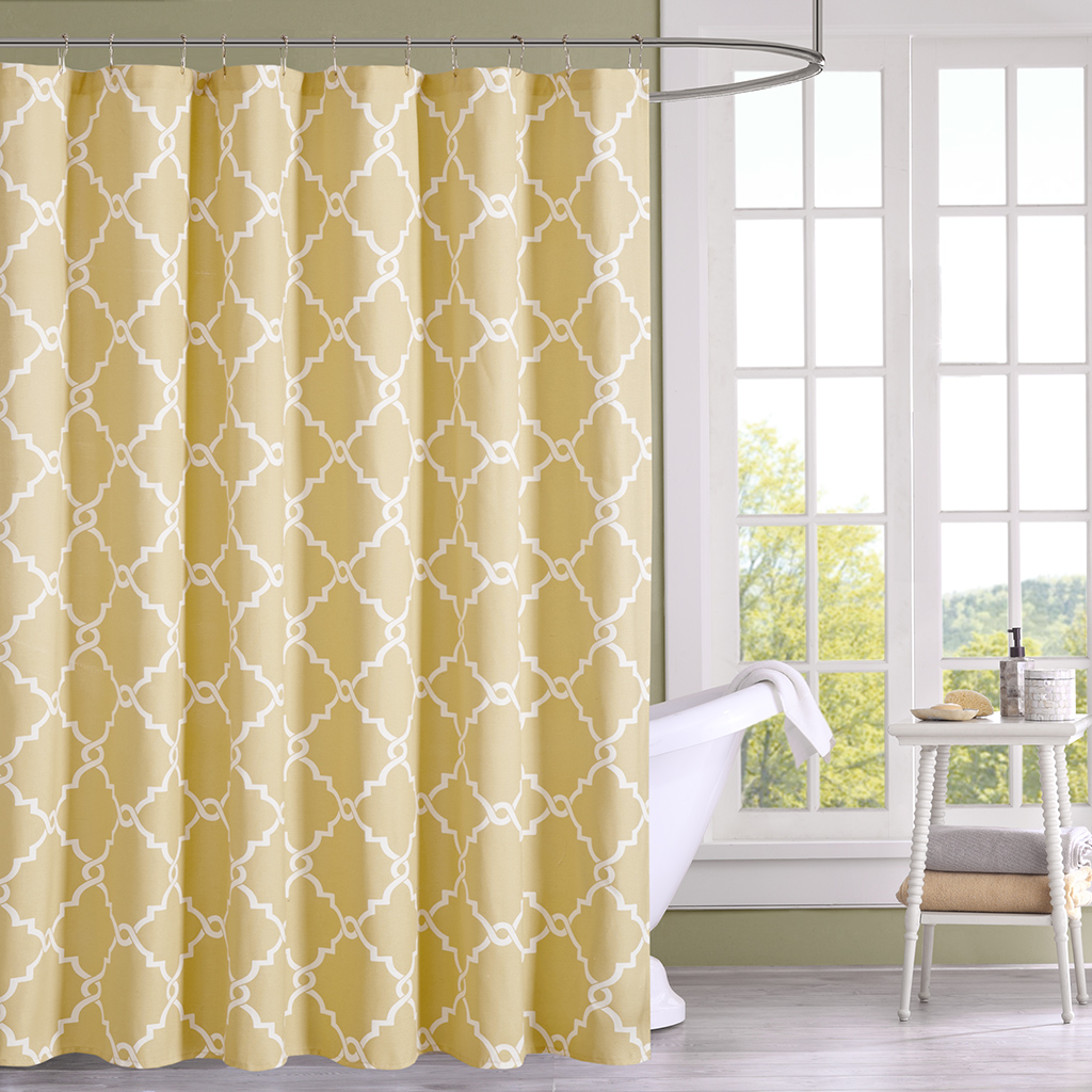 

Madison Park - Saratoga Shower Curtain - Yellow - 72x72