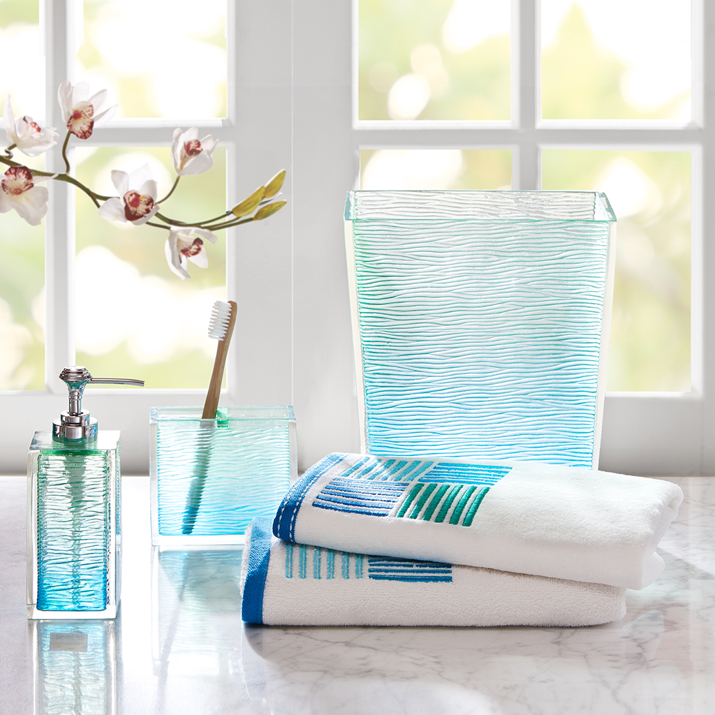 

Madison Park - Seaglass 5 Piece Bath Accessory Set - Green - One Size