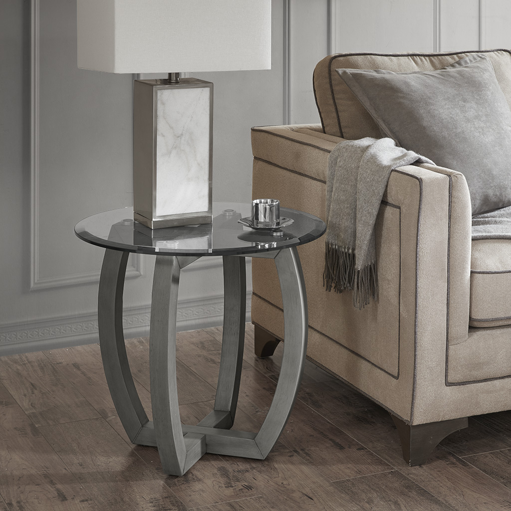 

Madison Park Signature - Nob Hill End Table - Grey - See below