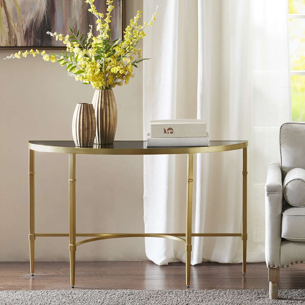 

Madison Park - Echo Console Table - Gold - See below