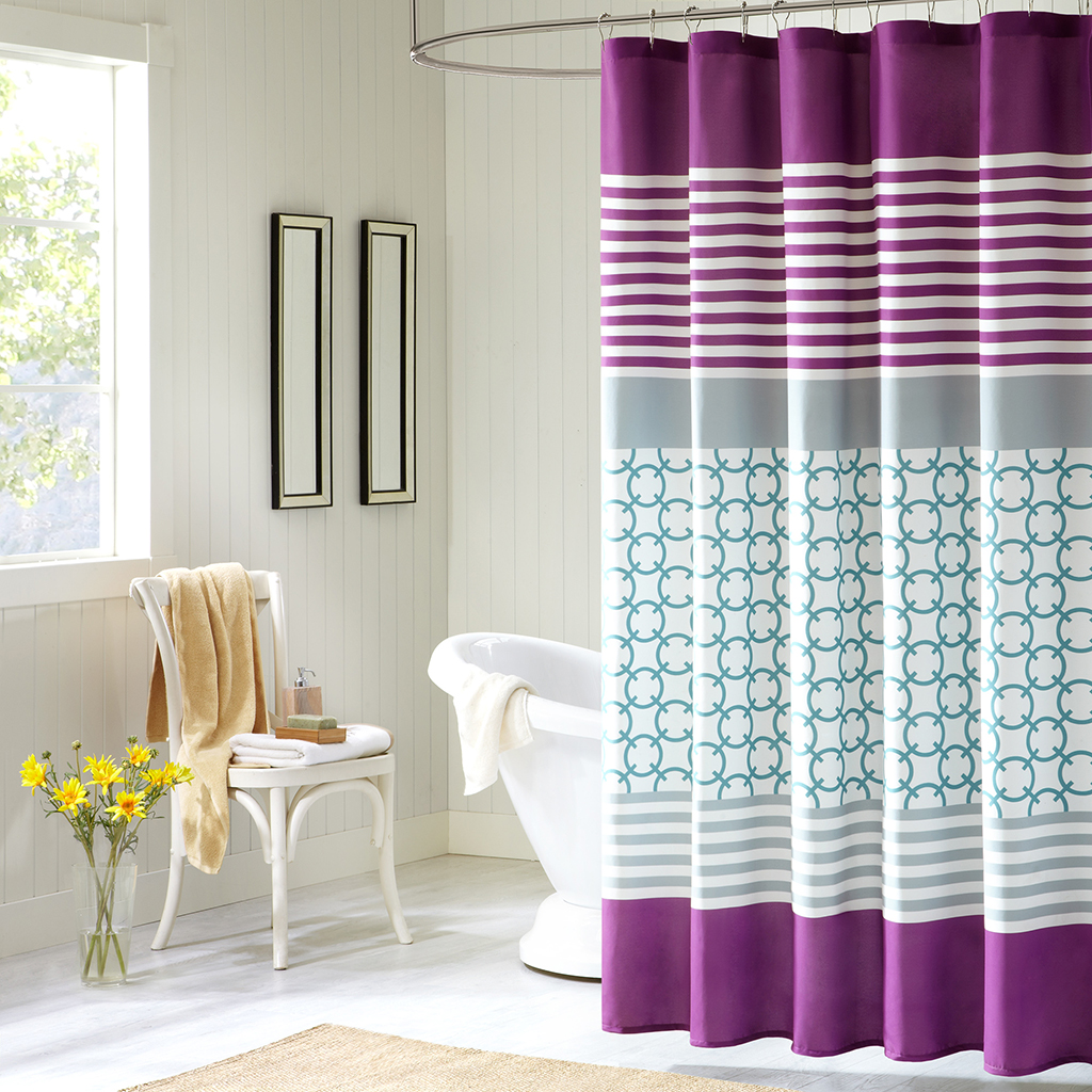 

Intelligent Design - Halo Shower Curtain - Purple - 72x72