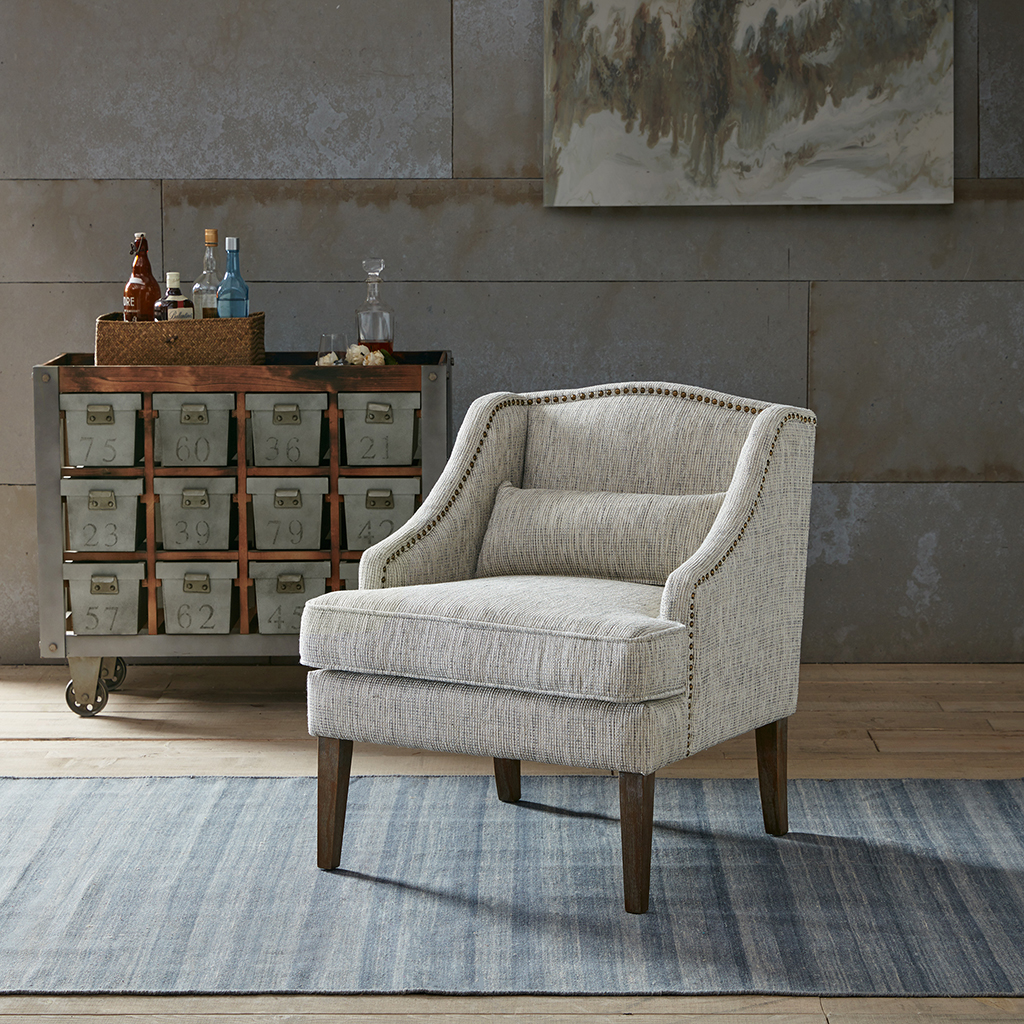 

Madison Park - Baylor Swoop Arm Accent Chair - Grey Multi - See below