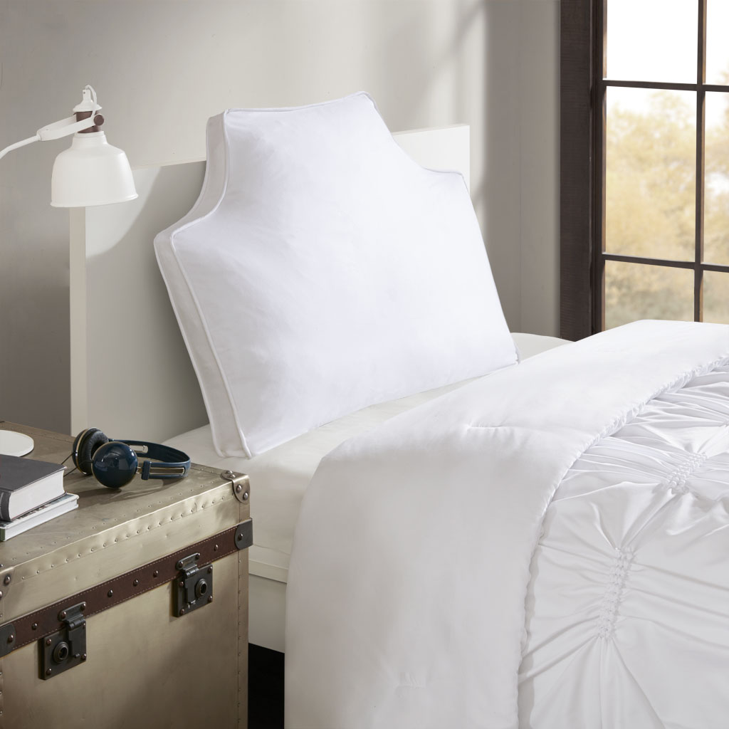 

Intelligent Design - Oversized Headboard 100% Cotton Canvas Pillow - White - See below